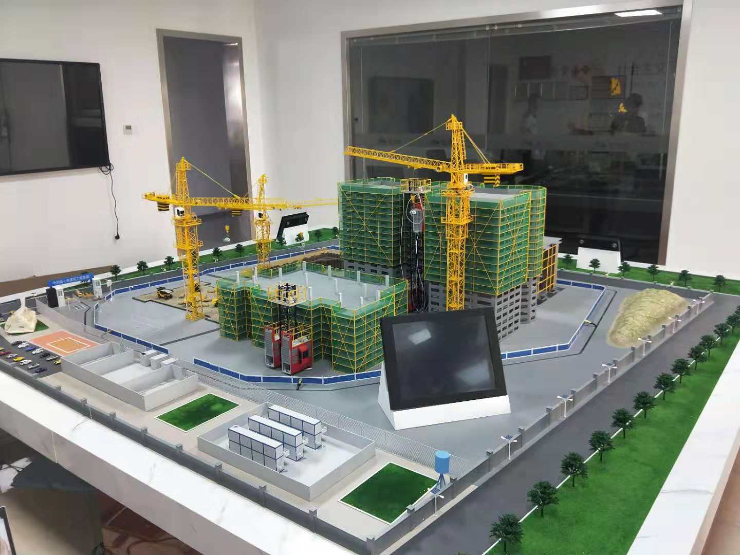 湘乡市建筑施工场景模型